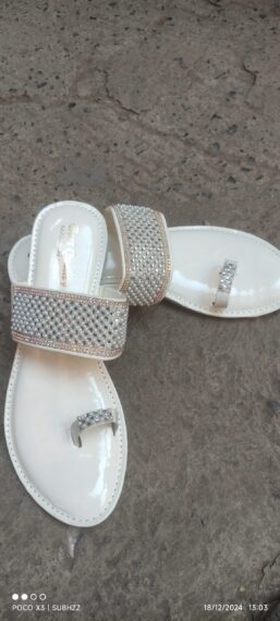 White sandal.