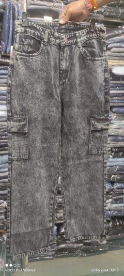 black grey shaded pocket jeans