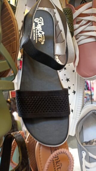 black sandals