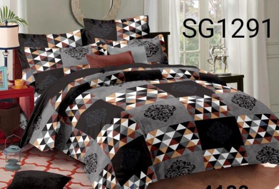brown double bed sheet