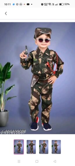 Military kids wear