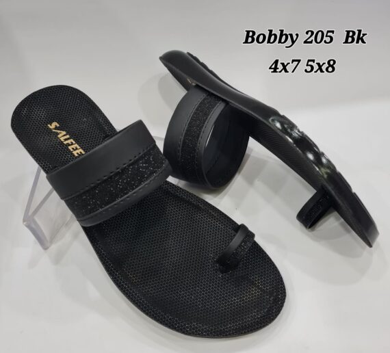 black authentic chappals